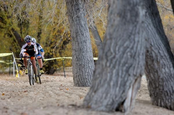 Carmen Small (Optum) leads the chase for the top three.