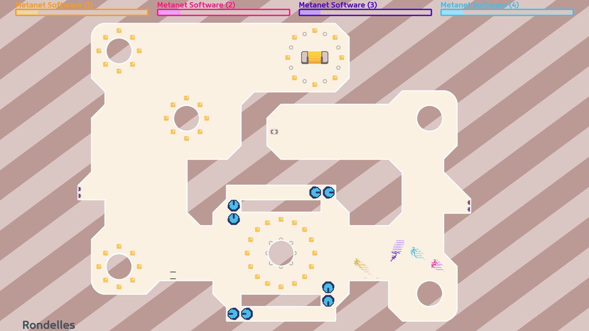 A platforming gauntlet from the game N Plus Infinity Times Two