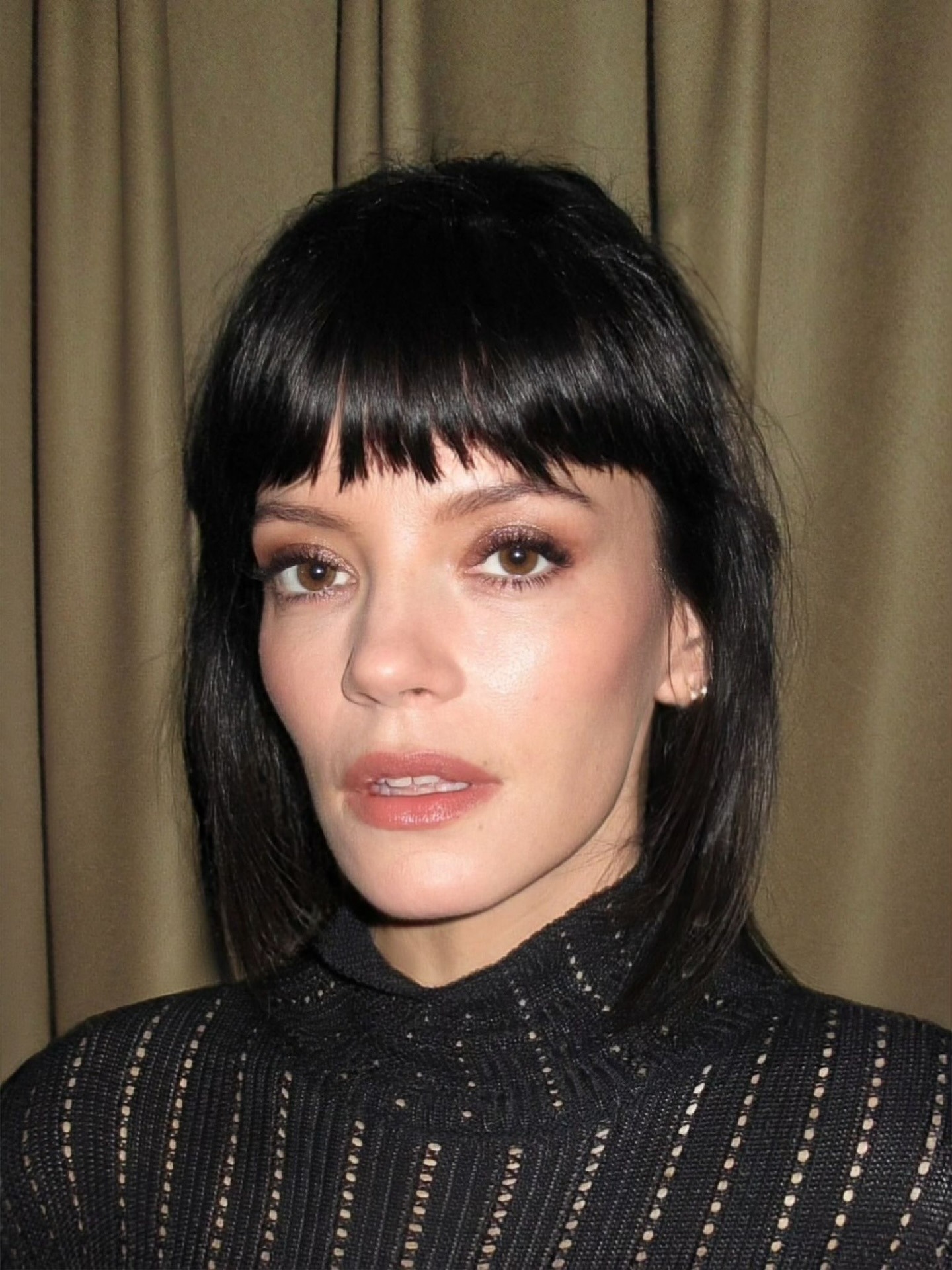 Lily Allen with choppy fringe