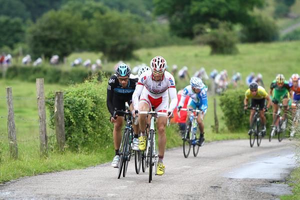 Racers in action