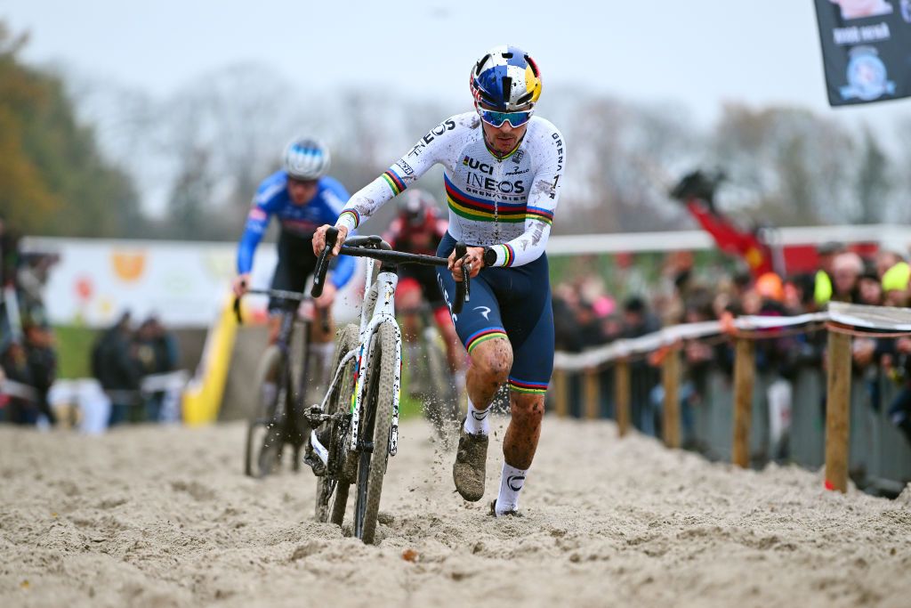 RIJKEVORSEL BELGIUM NOVEMBER 19 Thomas Pidcock of United Kingdom and Team INEOS Grenadiers competes during the 36th Superprestige Merksplas 2022 Mens Elite Superprestige2023 CXWorldCup CycloCross on November 19 2022 in Rijkevorsel Belgium Photo by Luc ClaessenGetty Images