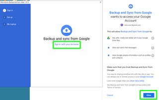 how to upload to Google Photos - allow access