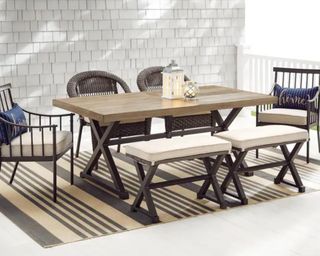 Best outdoor furniture from Home Depot outdoor dining set with mix and match chairs