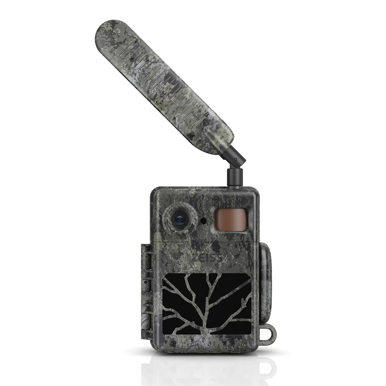 The Zeiss Secacam 7 trail camera on a white background