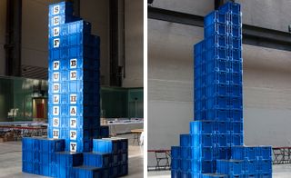 Blue box towers