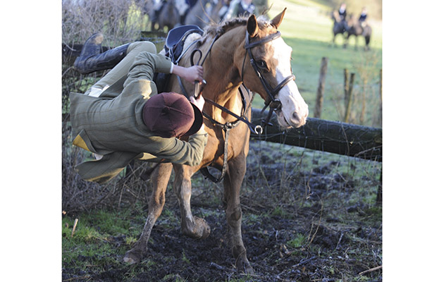 South Durham Hunt 17 01 2015 FALL THRILLS AND SPILLS