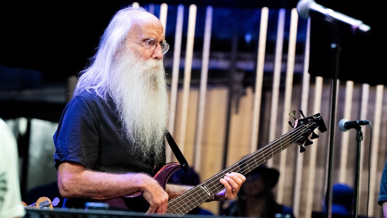 Leland Sklar performs onstage during the Wild Honey's tribute to Warren Zevon at The Granada Theatre on September 27, 2025 in Santa Barbara, California