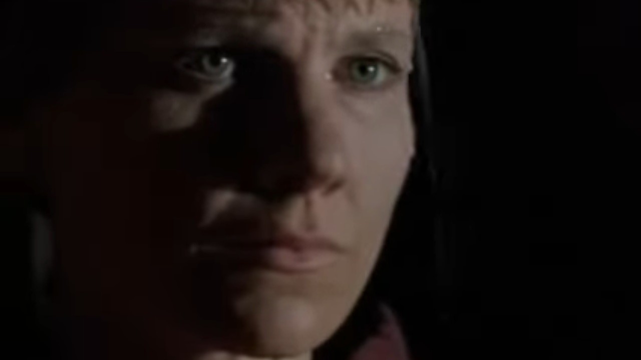 A concerned Lindsay Crouse in House of Games