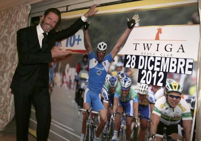 Cipollini was happy to celebrate despite being ten years older