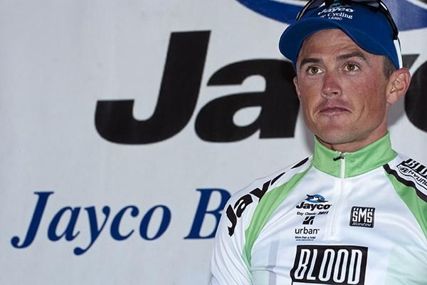 He's not known for his sprinting prowess...Simon Gerrans (Team Sky) was still happy to take out the Blood/Hyundai green jersey for most sprint points in the series.
