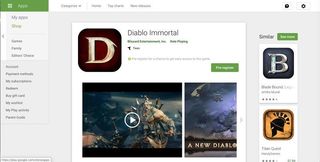 Diablo Immortal Pre-Register Screen