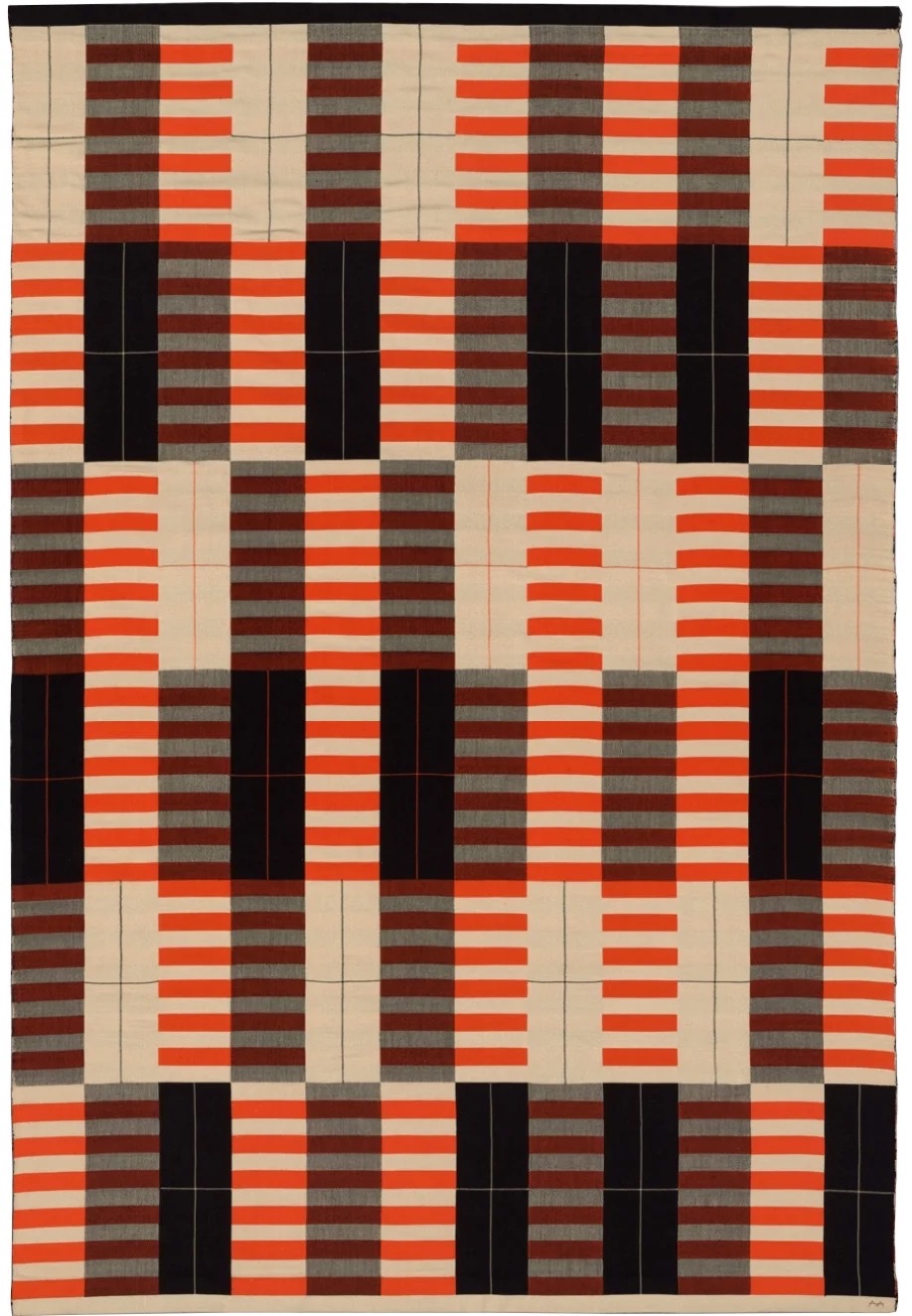 Black-White-Red by Anni Albers, cotton and silk, 1926/1964