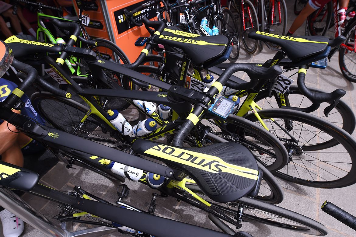 Orica-Scott bikes before stage 7 of the Giro d'Italia