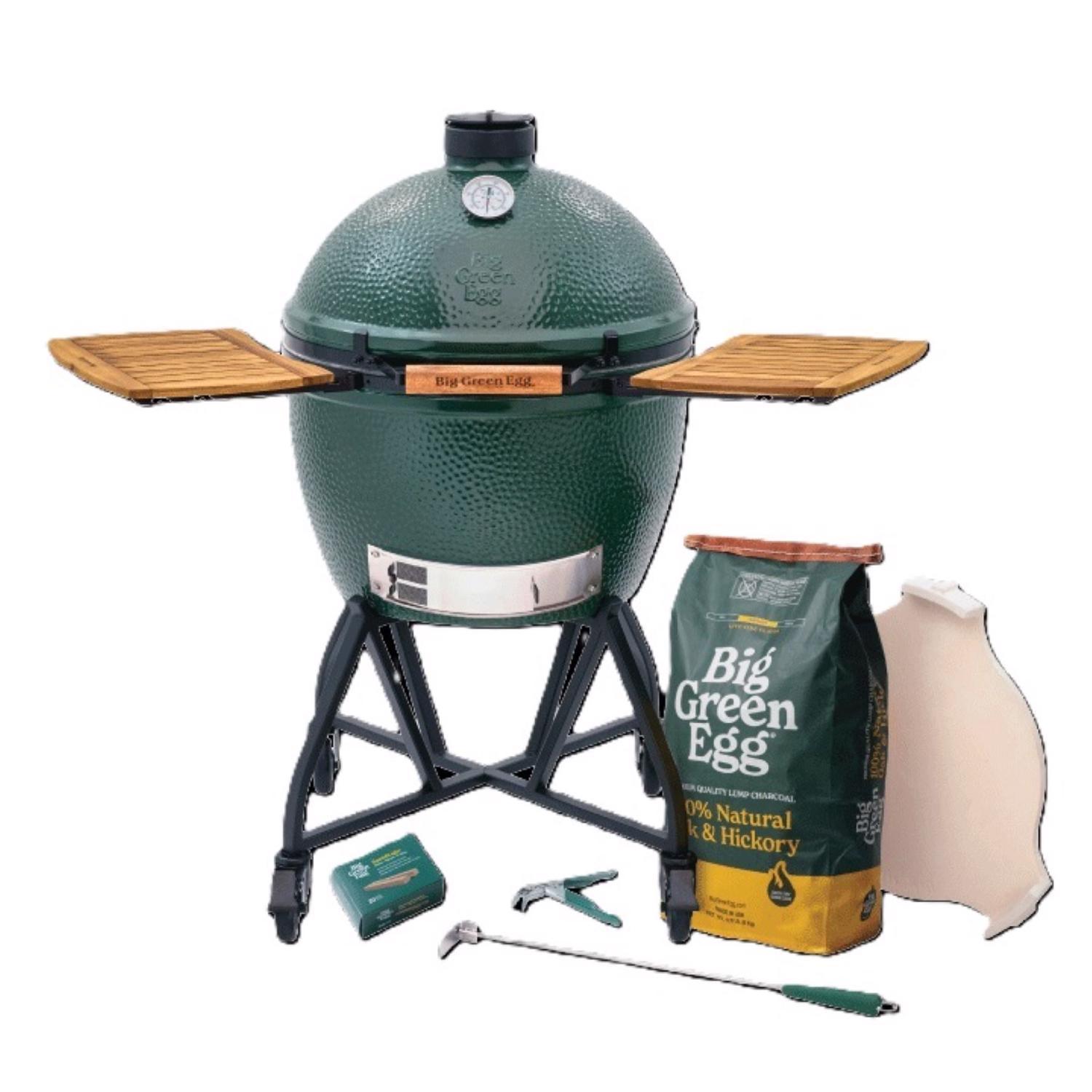 Big Green Egg 24 In. Xlarge Egg Package With Nest/handler Charcoal Kamado Grill and Smoker Green