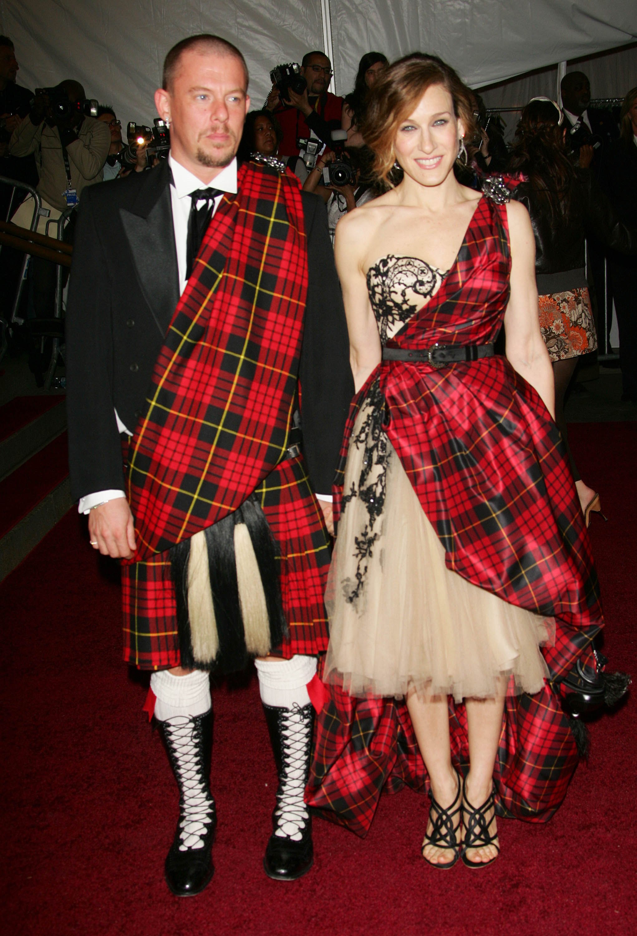 Images of celebrities at the Met Gala in the 2000s.