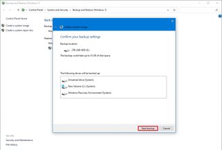 Create a full backup on Windows 10