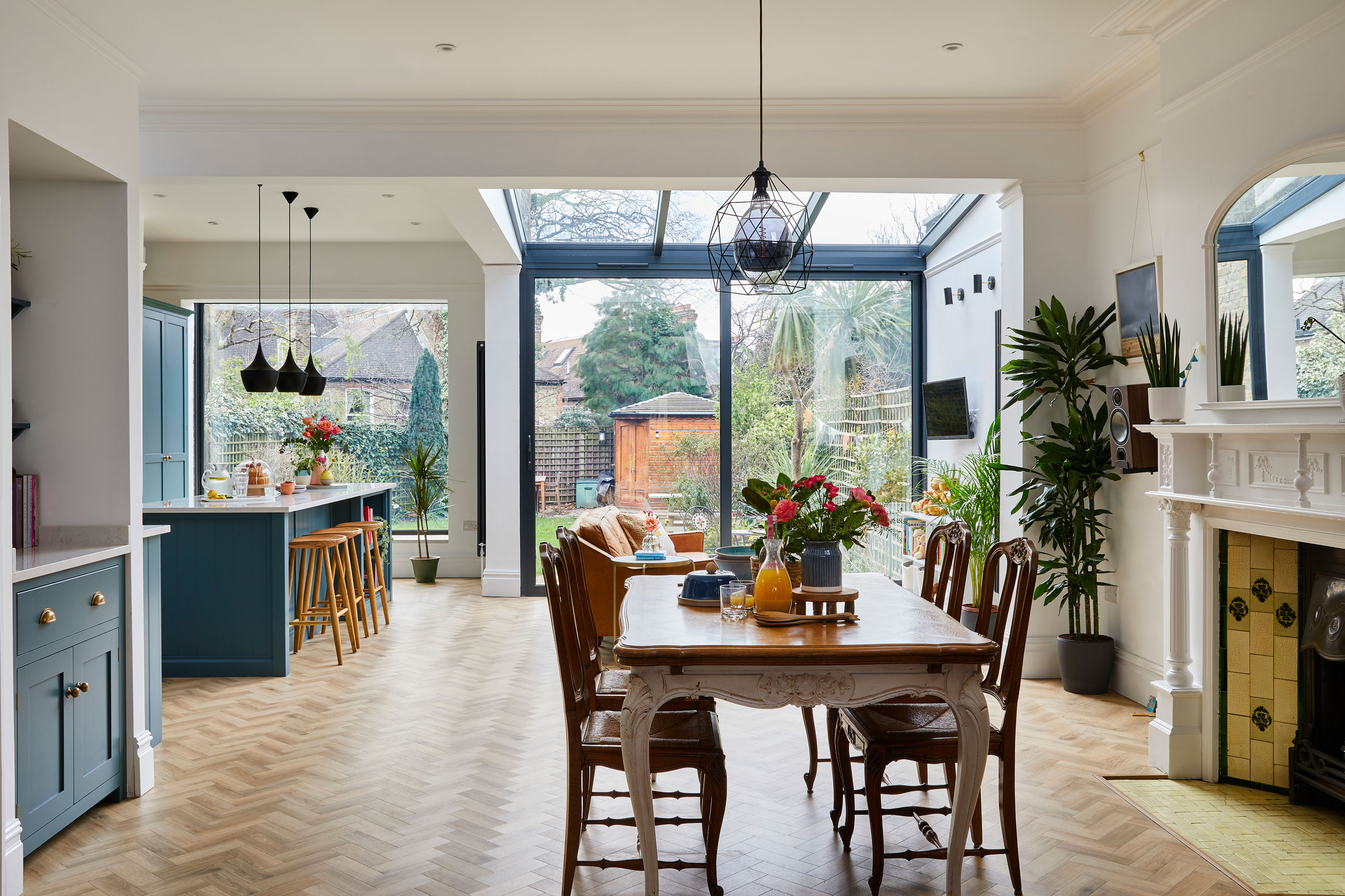 Andrew and Katie White's conservatory-style kitchen extension is a bright, sympathetic addition to their Edwardian home in Lewisham