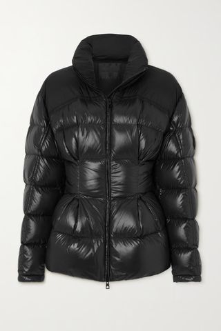 Moncler Appliquéd Quilted Padded Glossed-Shell Down Jacket