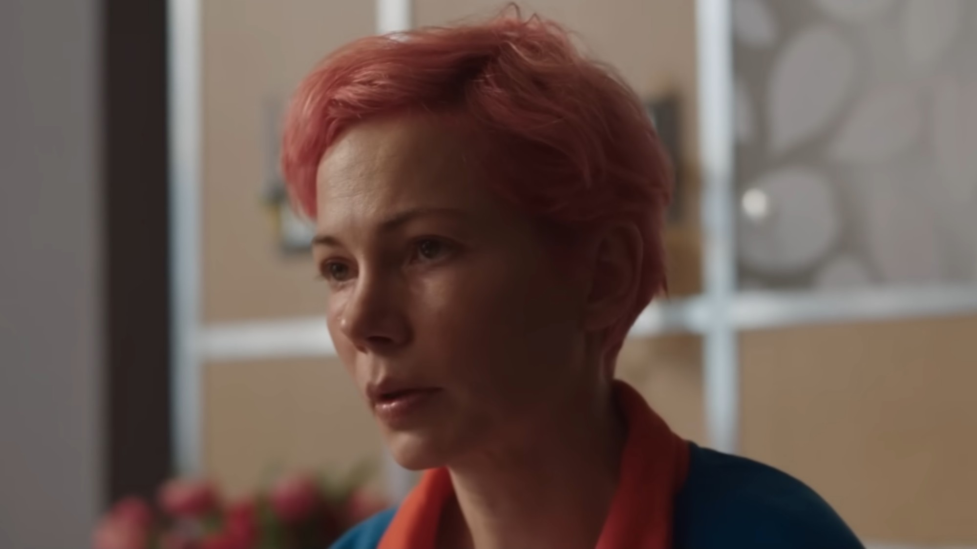 Michelle Williams with pink hair in Dying for Sex.