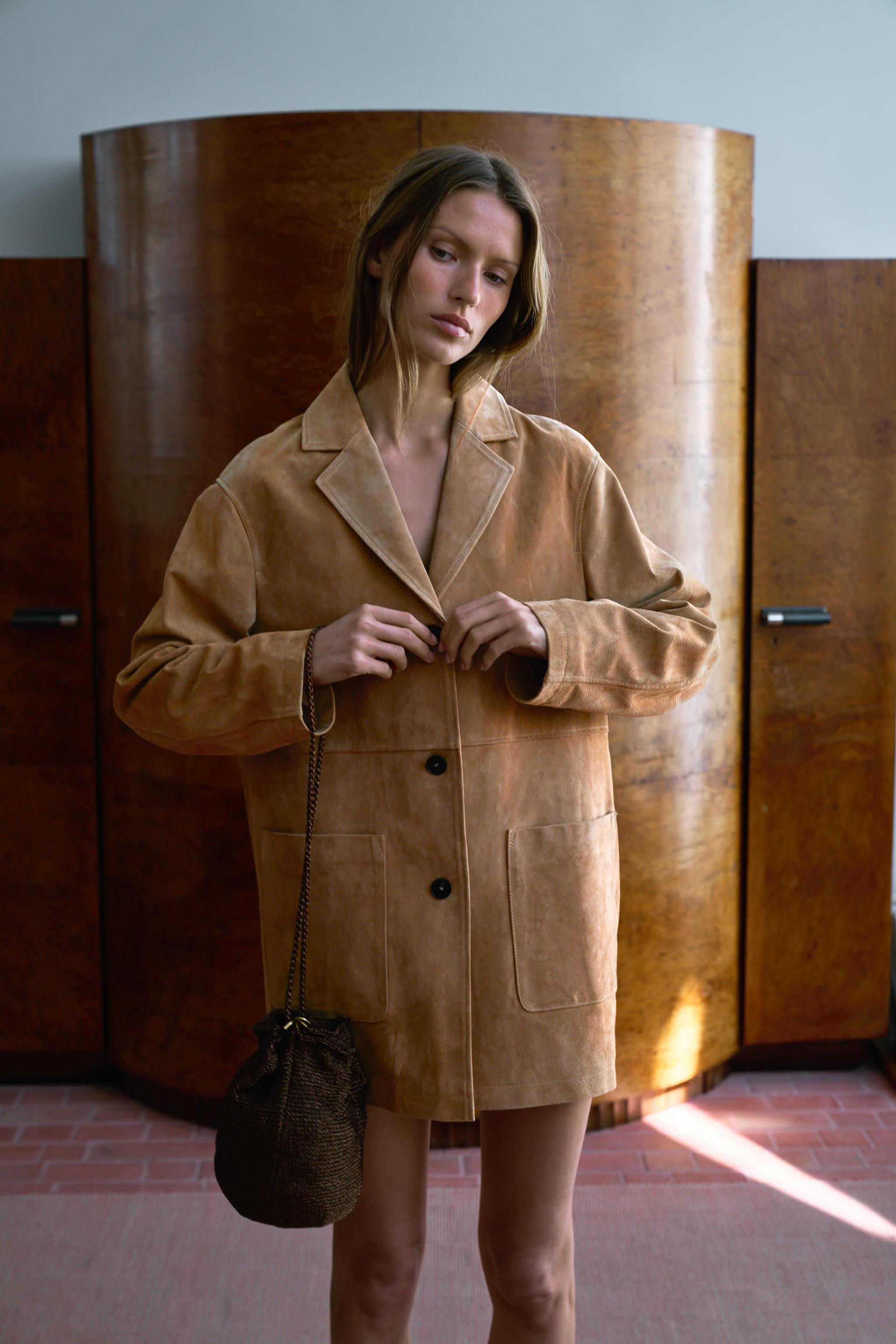 100% suede leather jacket