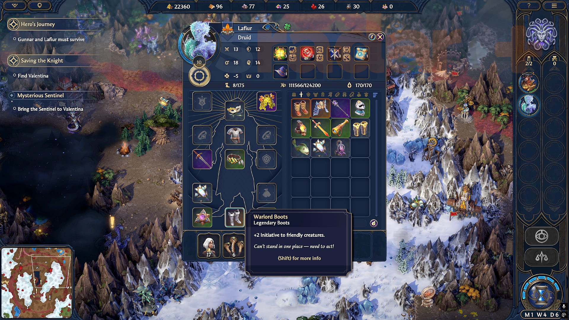 The Warlord Boots, among the best Heroes Olden Era artefacts.