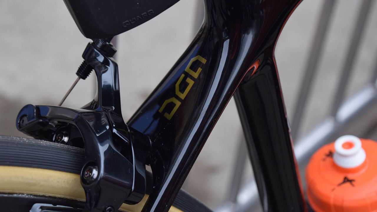 The Belgian's initials feature in gold decals at the top of the seat stays
