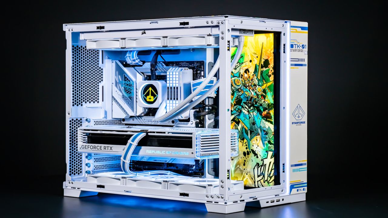 light blue mech pc build