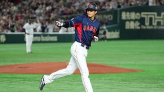 Shohei Ohtani playing for Team Japan in the World Baseball Classic