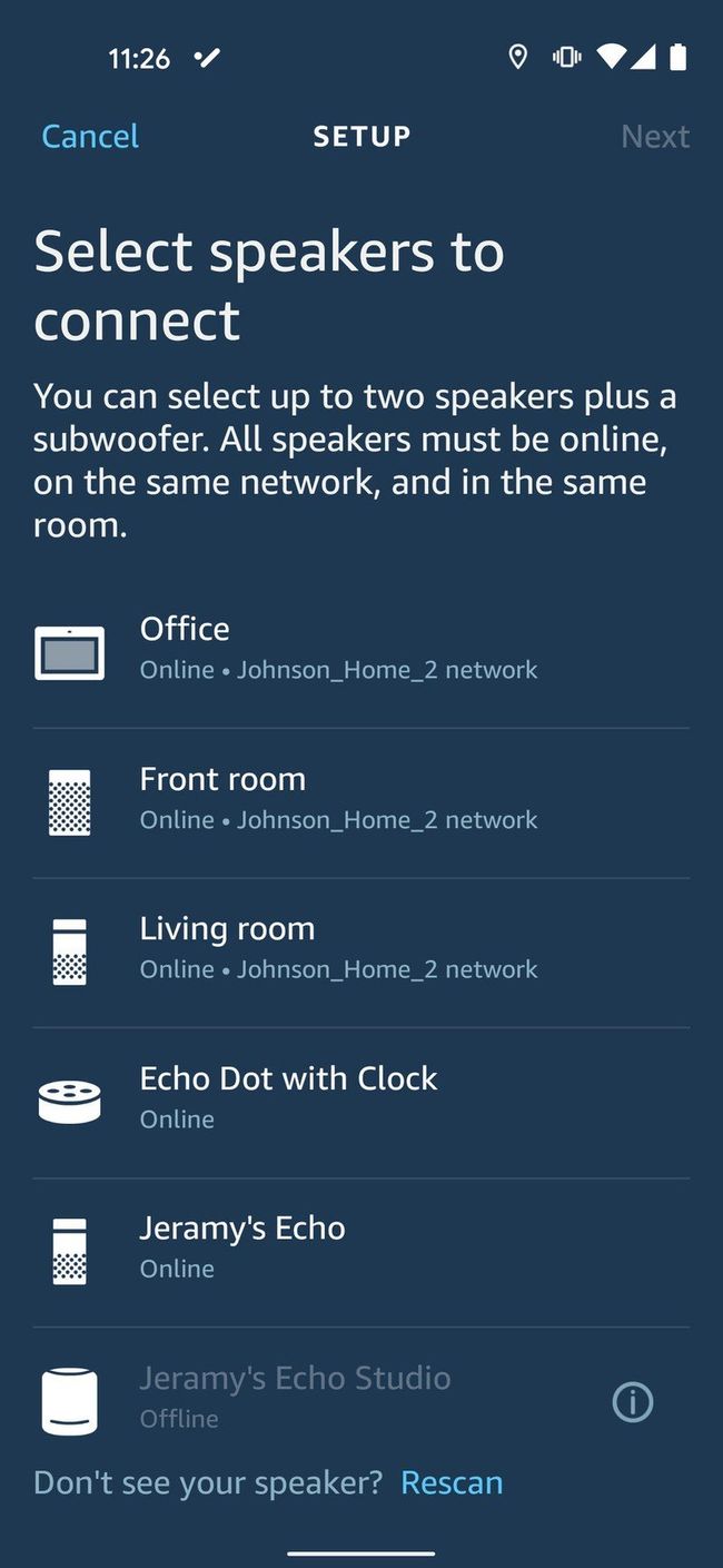 How to pair two Amazon Echo speakers to make a stereo pair Android