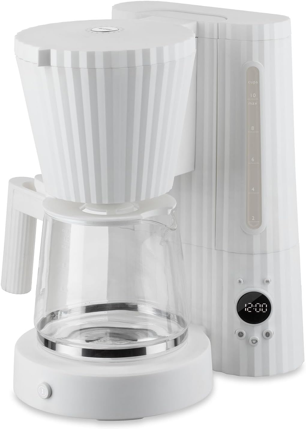 Alessi Pliss&amp;eacute; Mdl14 W/uk - Design Drip Coffee Maker, With Automatic Start Function, in Thermoplastic Resin, British Plug 1100 W, 150 Cl, White