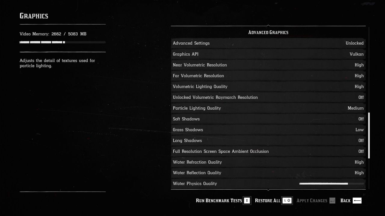 Red Dead Redemption 2 settings