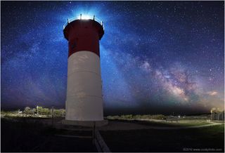 Nauset Lighthouse Under the Milky Way