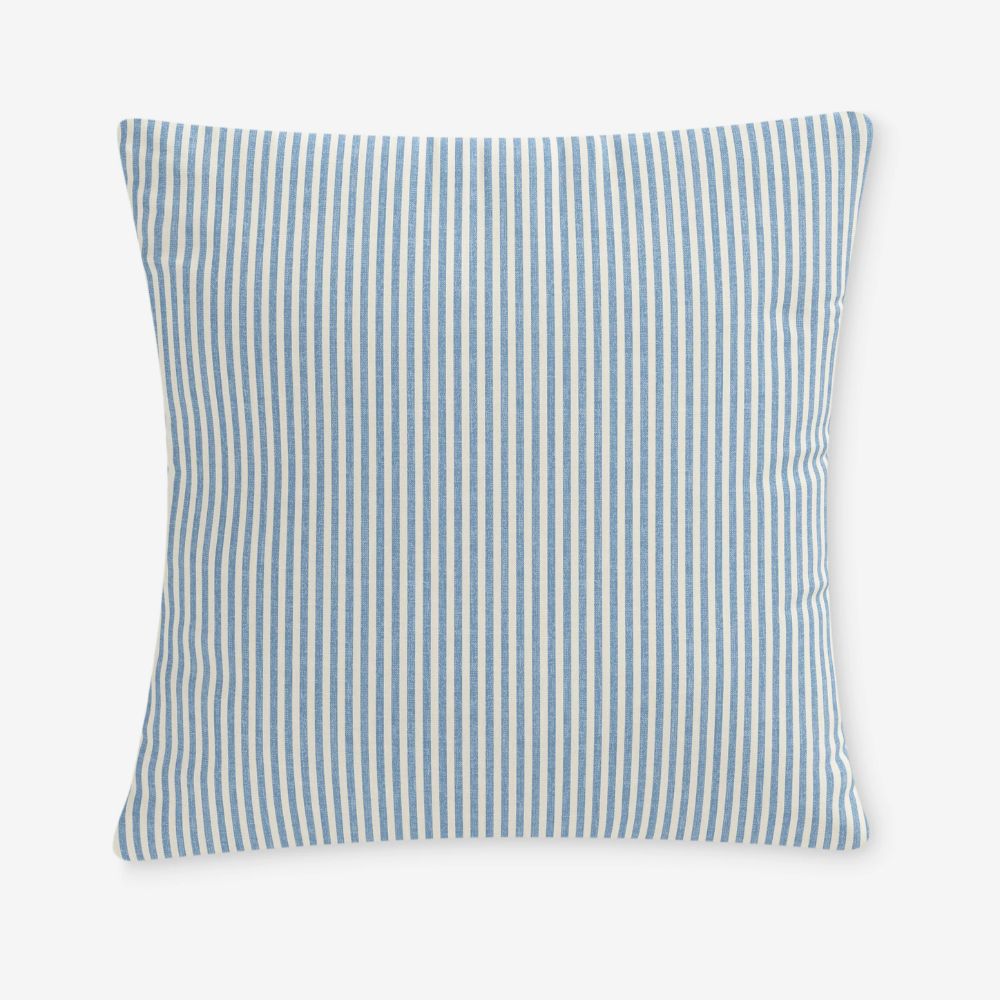 blue striped pillow
