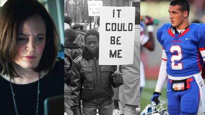 A young boy holding a sign that reads, "It could be me."