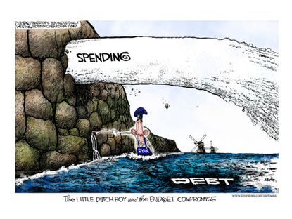 Political cartoon Paul Ryan budget debt