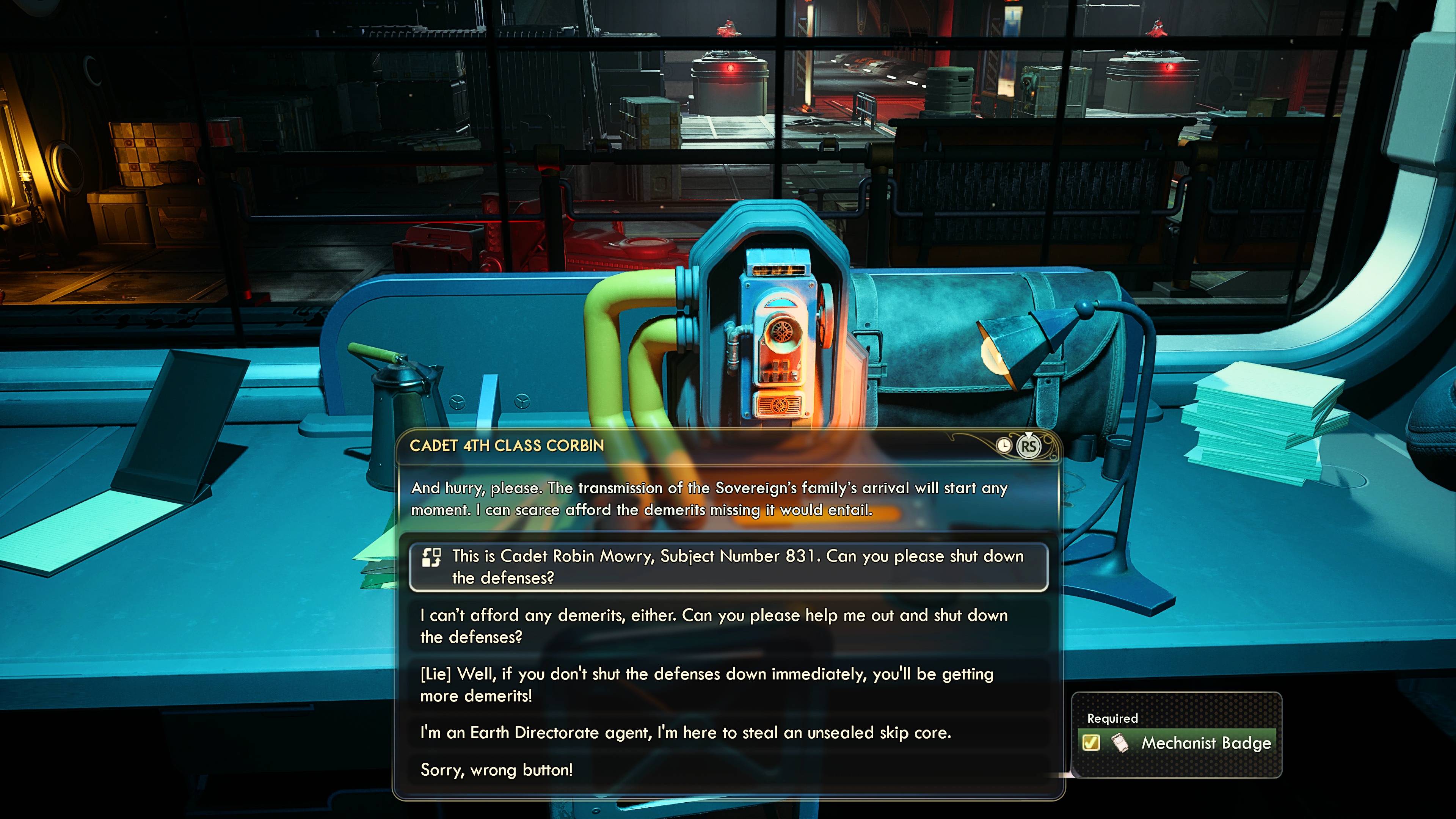 Screenshot of The Outer Worlds 2 preview running on Xbox Series X.
