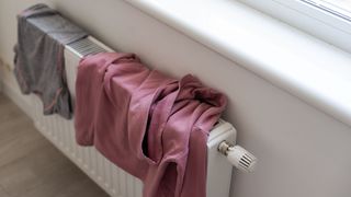 clothes on a radiator