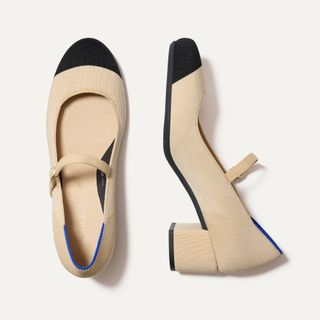 The Mary Jane Heel - Cream Captoe