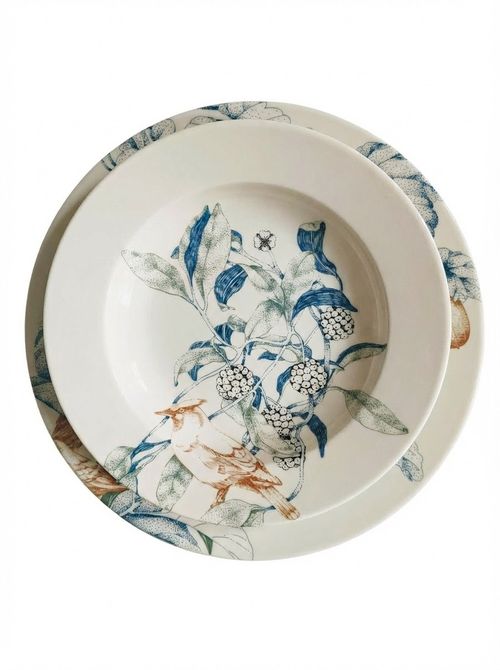 Francesca Colombo Bird Song Polychrome Soup Plates&nbsp;