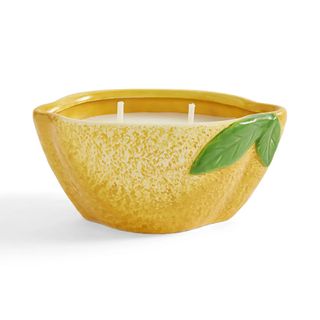 Lemon Shaped Citronella and Eucalyptus Oil Multi Wick Candle