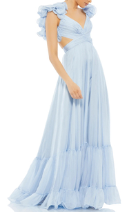 MAC DUGGAL Rosette Chiffon Cutout Empire Waist Gown: $598 | Nordstrom