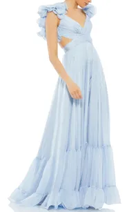 MAC DUGGAL Rosette Chiffon Cutout Empire Waist Gown: $598 | Nordstrom