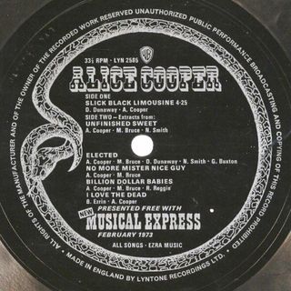 Alice Cooper flexidisc