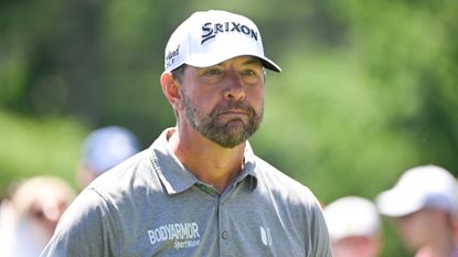 Lucas Glover walks off the third tee box during the third round of Wells Fargo Championship at Quail Hollow Club on May 11, 2024 in Charlotte, North Carolina.