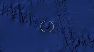 This circular structure seen in Google Earth images off the coast of Peru is raising cries of "UFO."