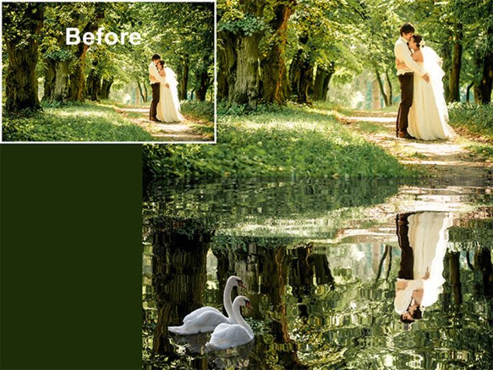 Married couple in forest