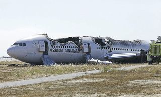 The Asiana Boeing 777 crash at San Francisco International Airport.