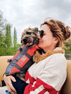 Lorraine Kelly and her Border Terrier Angus. Picture courtesy of Lorraine Kelly.