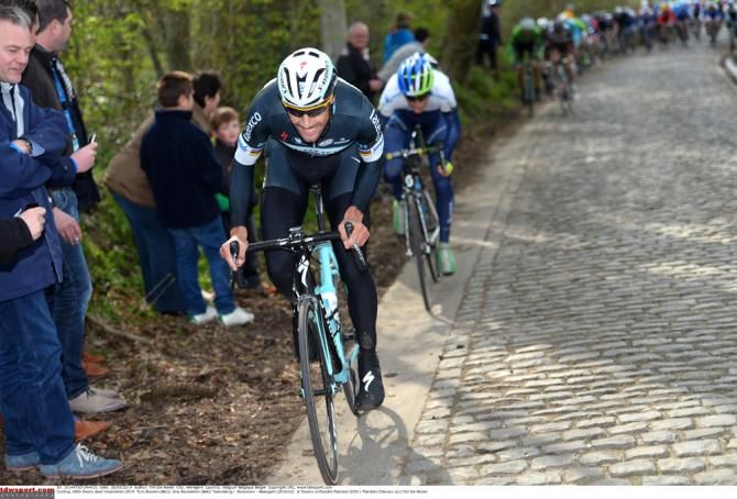 Tom Boonen warms up with his usual attack at Dwars door Vlaanderen