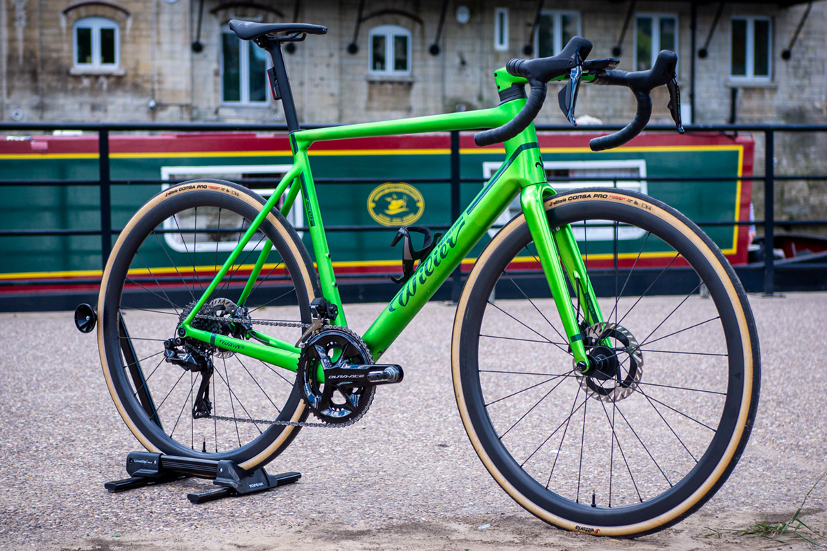 Wilier Verticale with a canal boat in the background